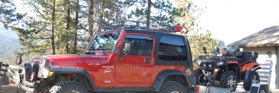 Jeep pulling Polaris Sportsman 850